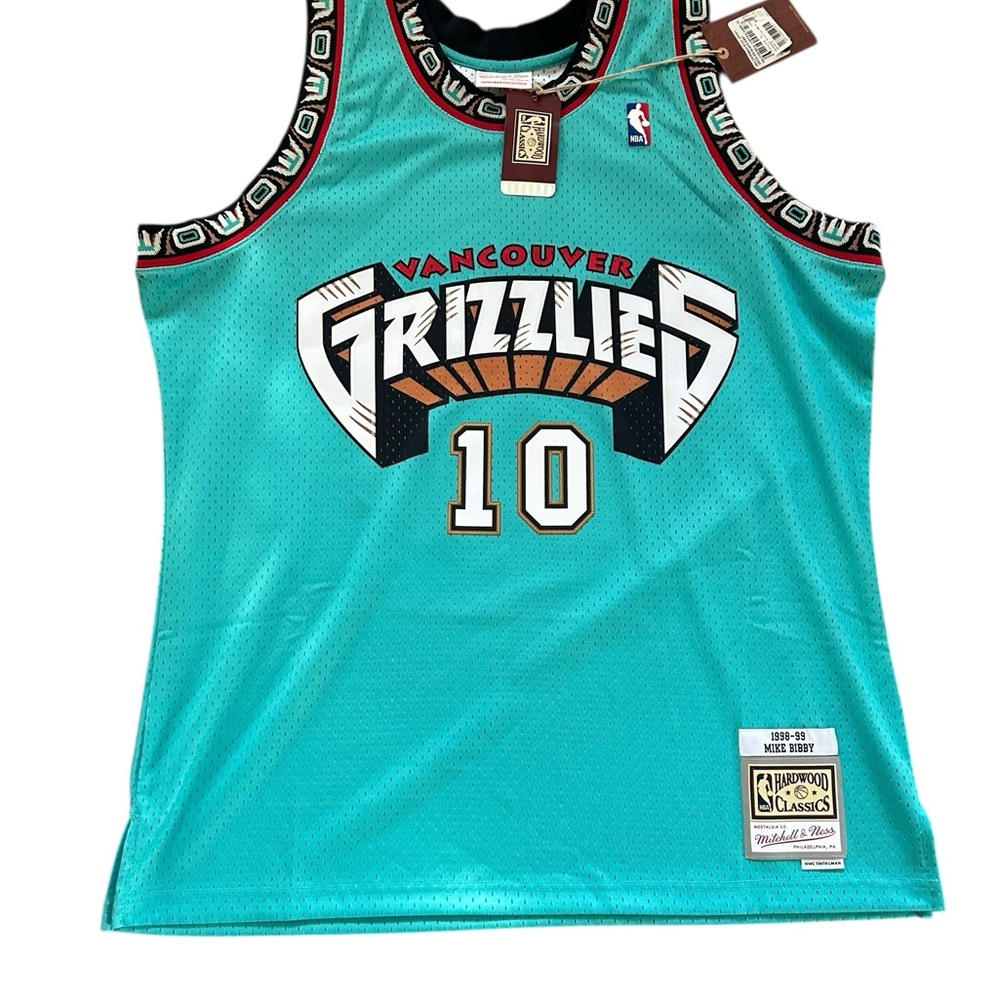 Mitchell & Ness Teal Vancouver Grizzlies Jersey Mike Bibby Swingman Size XL